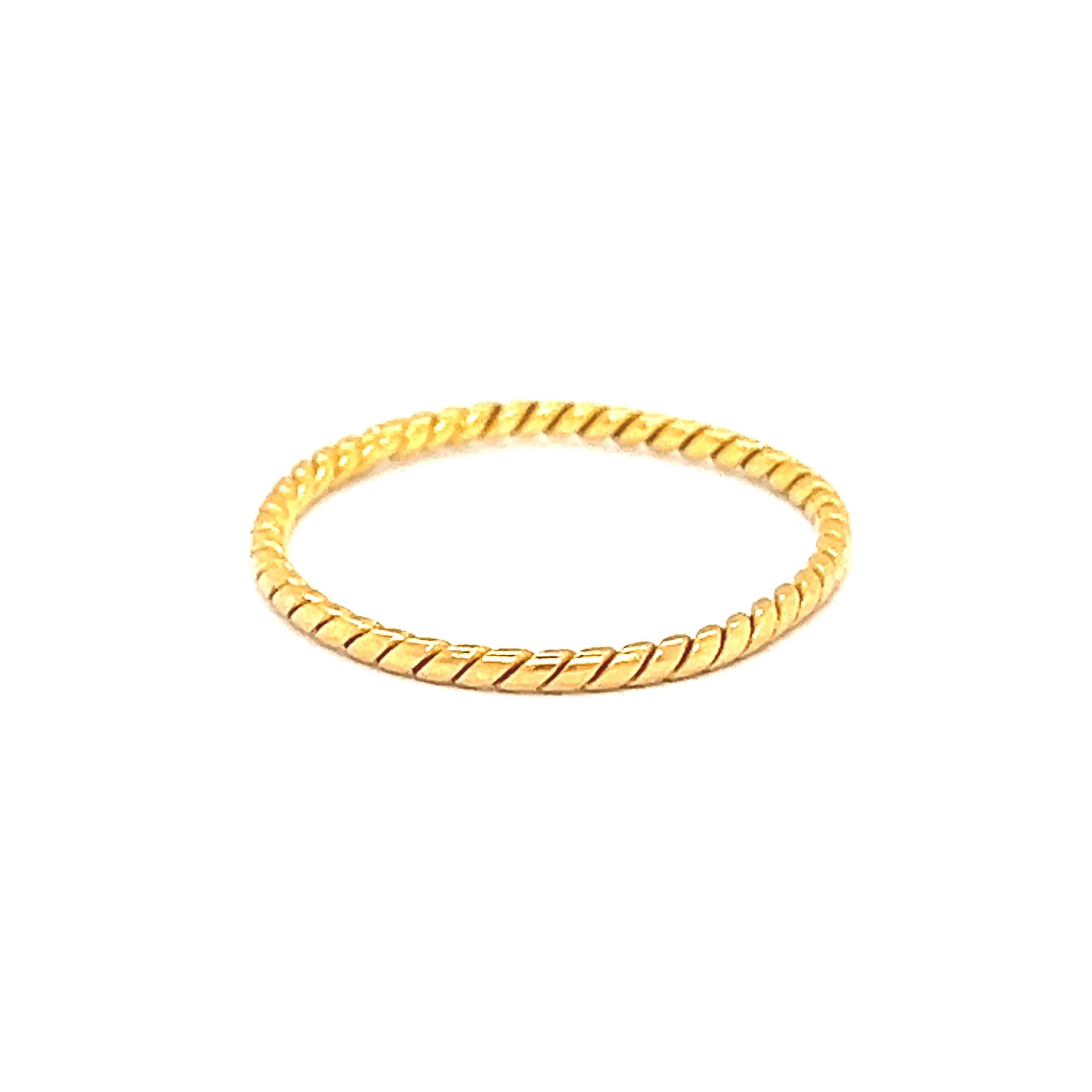 Vintage 21k Gold Twisted Stacking Ring