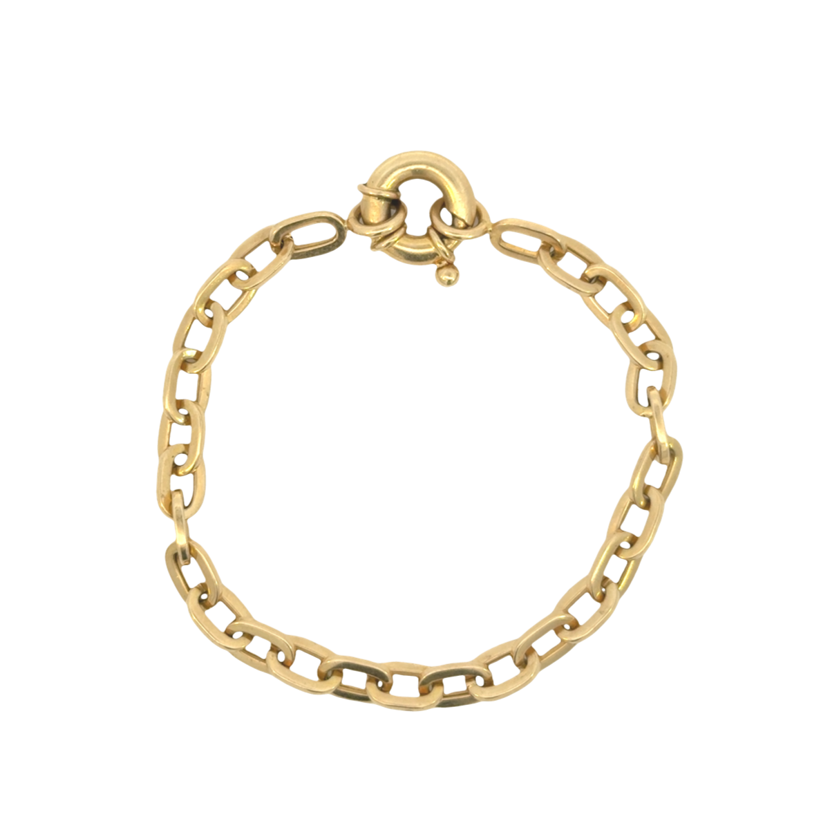 14k Yellow Gold Chain Bracelet with Clasp