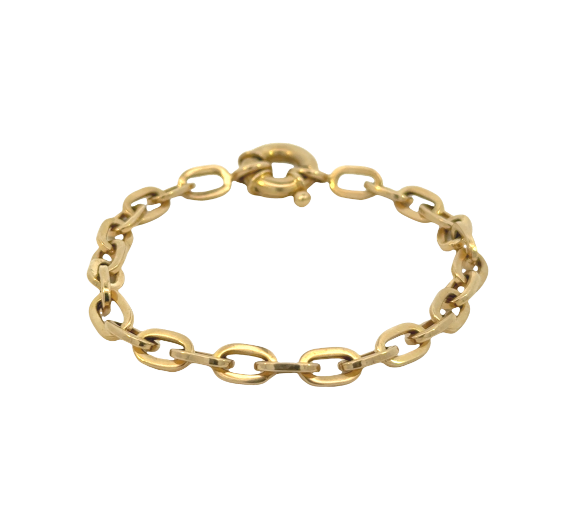 14k Yellow Gold Chain Bracelet with Clasp