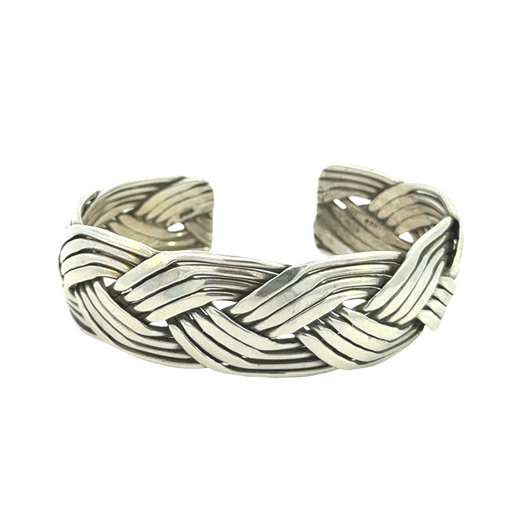 Sterling Silver Braided Bangle Bracelet