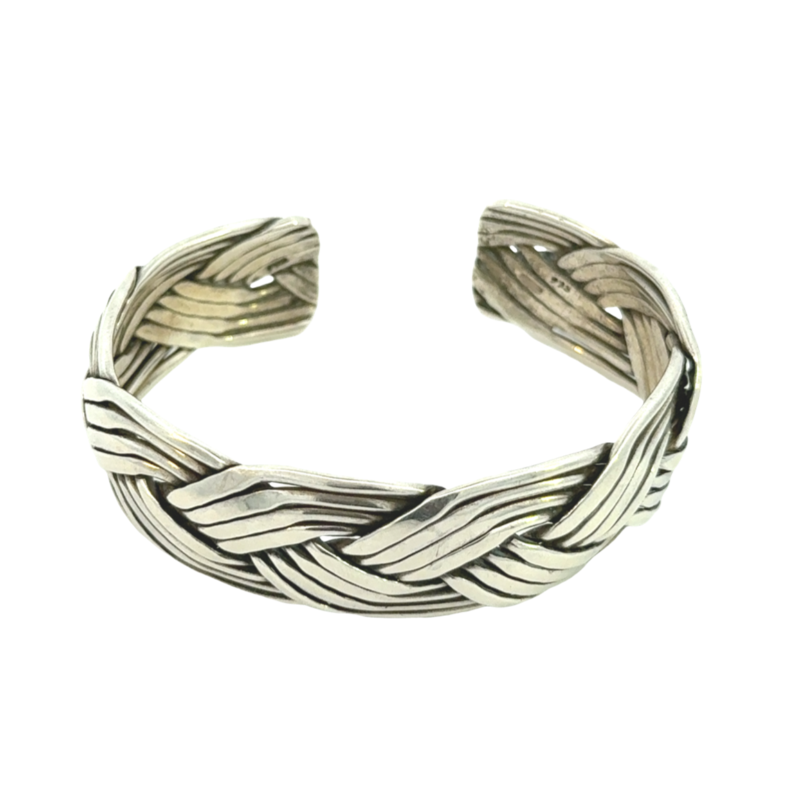 Sterling Silver Braided Bangle Bracelet