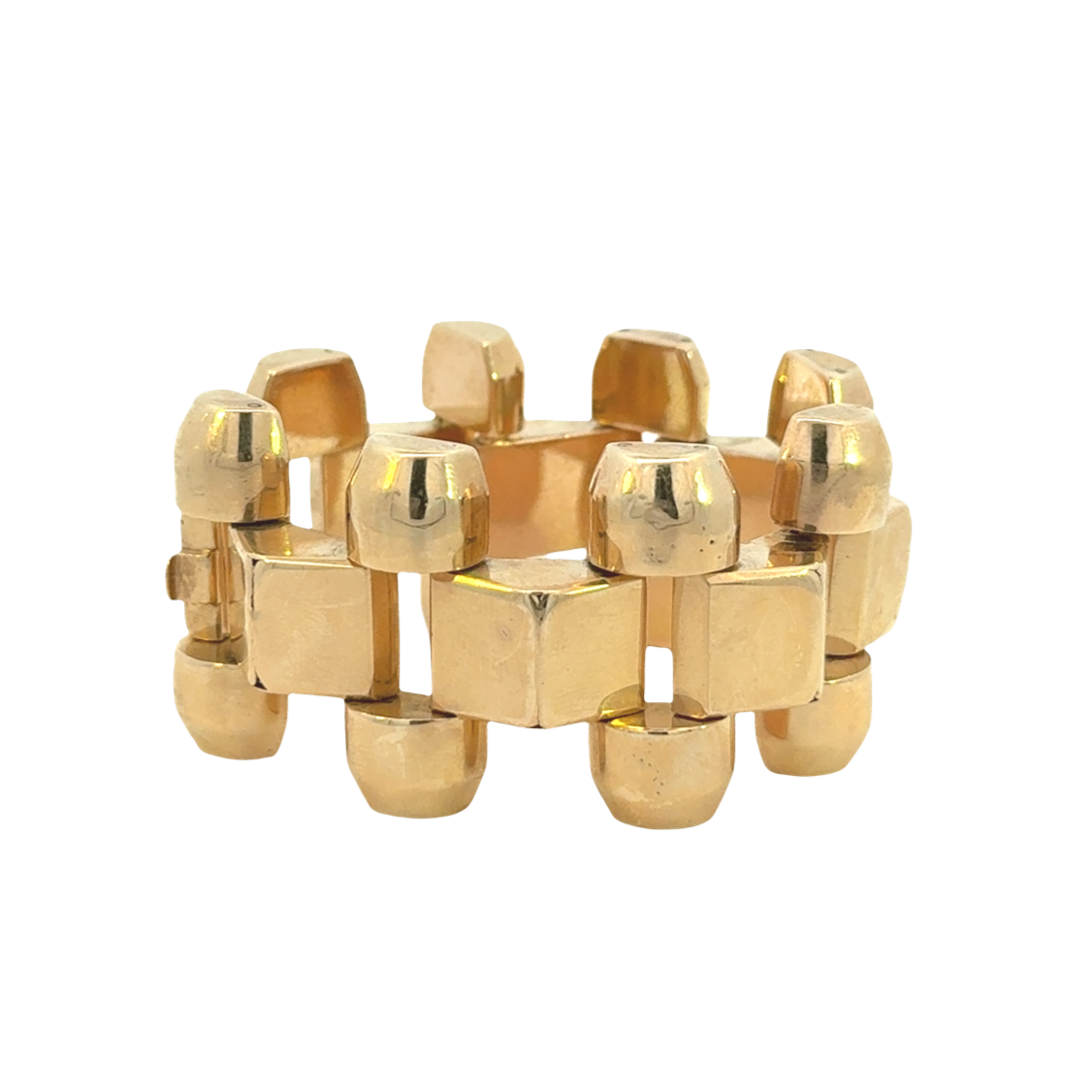 14k Yellow Gold Vintage Retro Link Bracelet