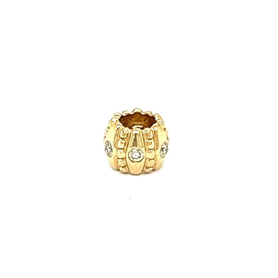 Diamond Rondel Spacer 14k Charm