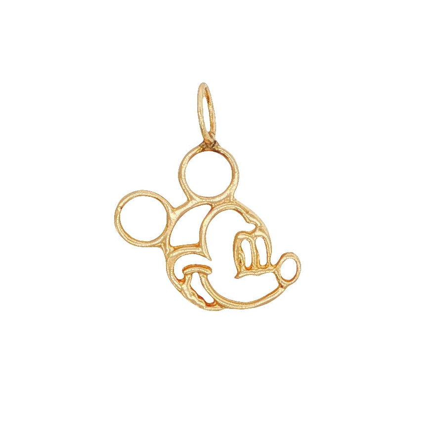 14k Yellow Gold Vintage Mickey Mouse Disney Charm