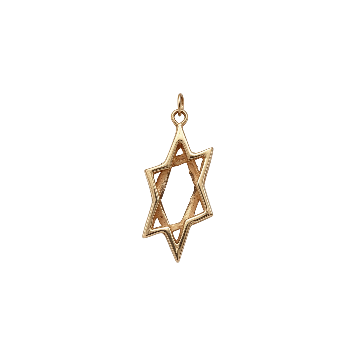 14K Yellow Gold Stretch Vintage Star of David 14k Gold Charm