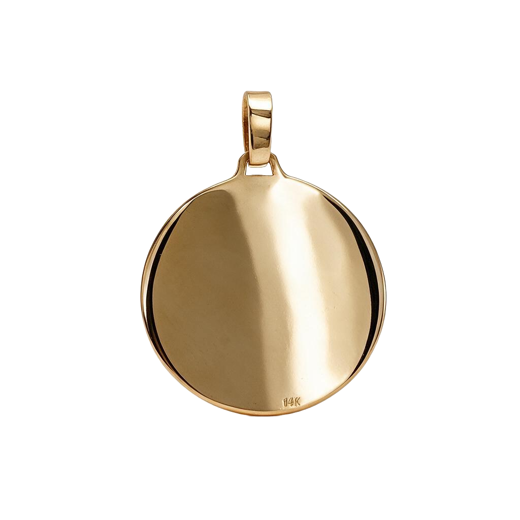 14k Yellow Gold Vintage Virgo with Flower Zodiac Charm