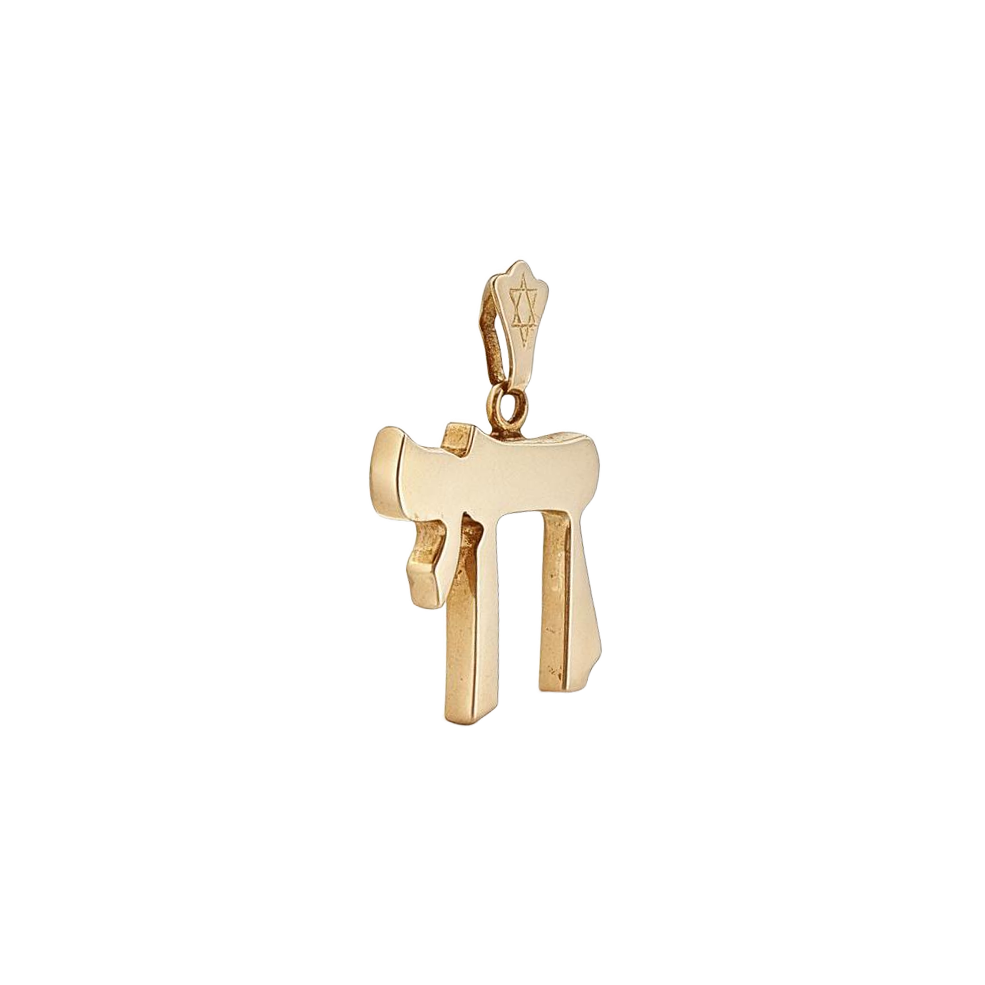 14k Yellow Gold Vintage Chai Charm