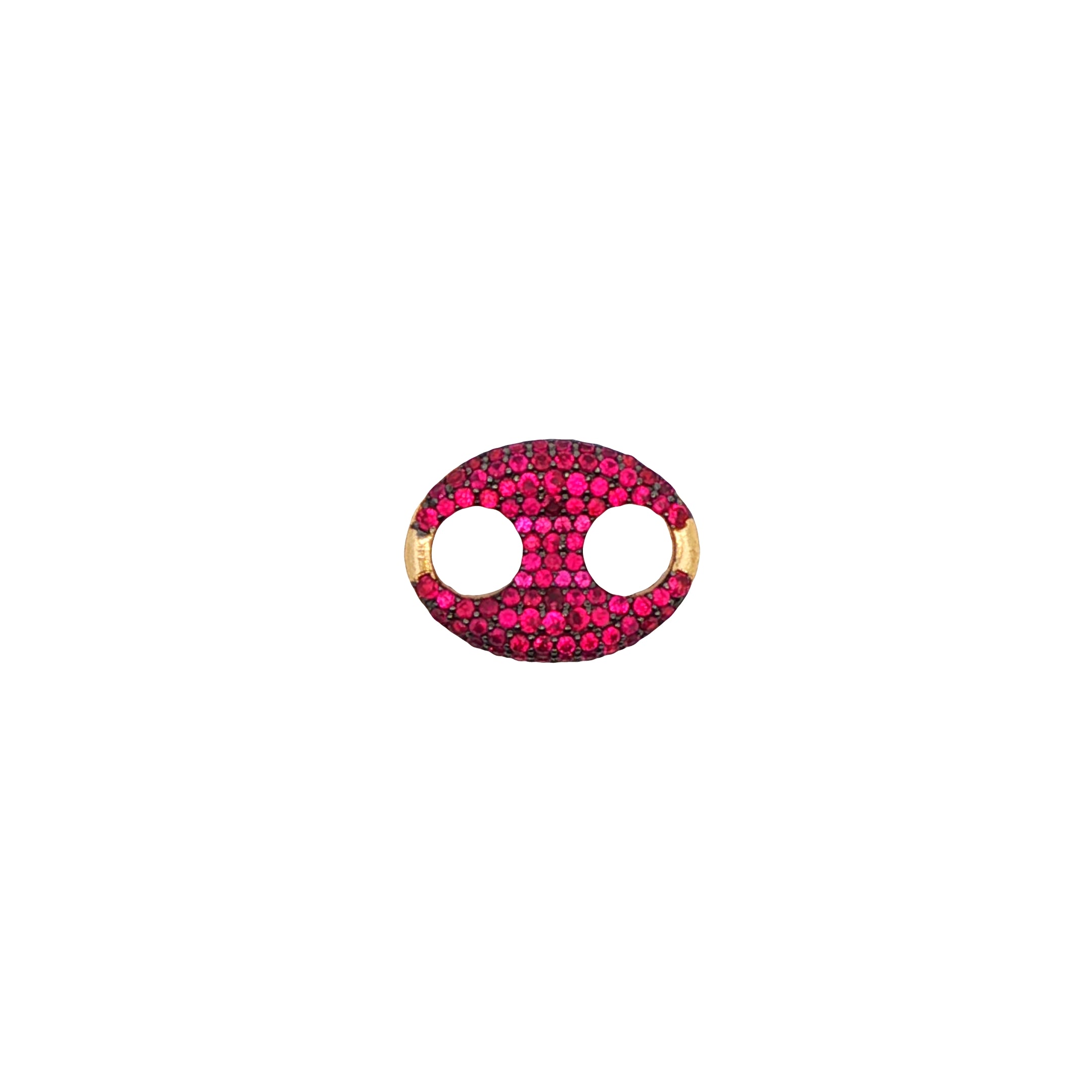 14k Yellow Gold Ruby Mariner Link Charm