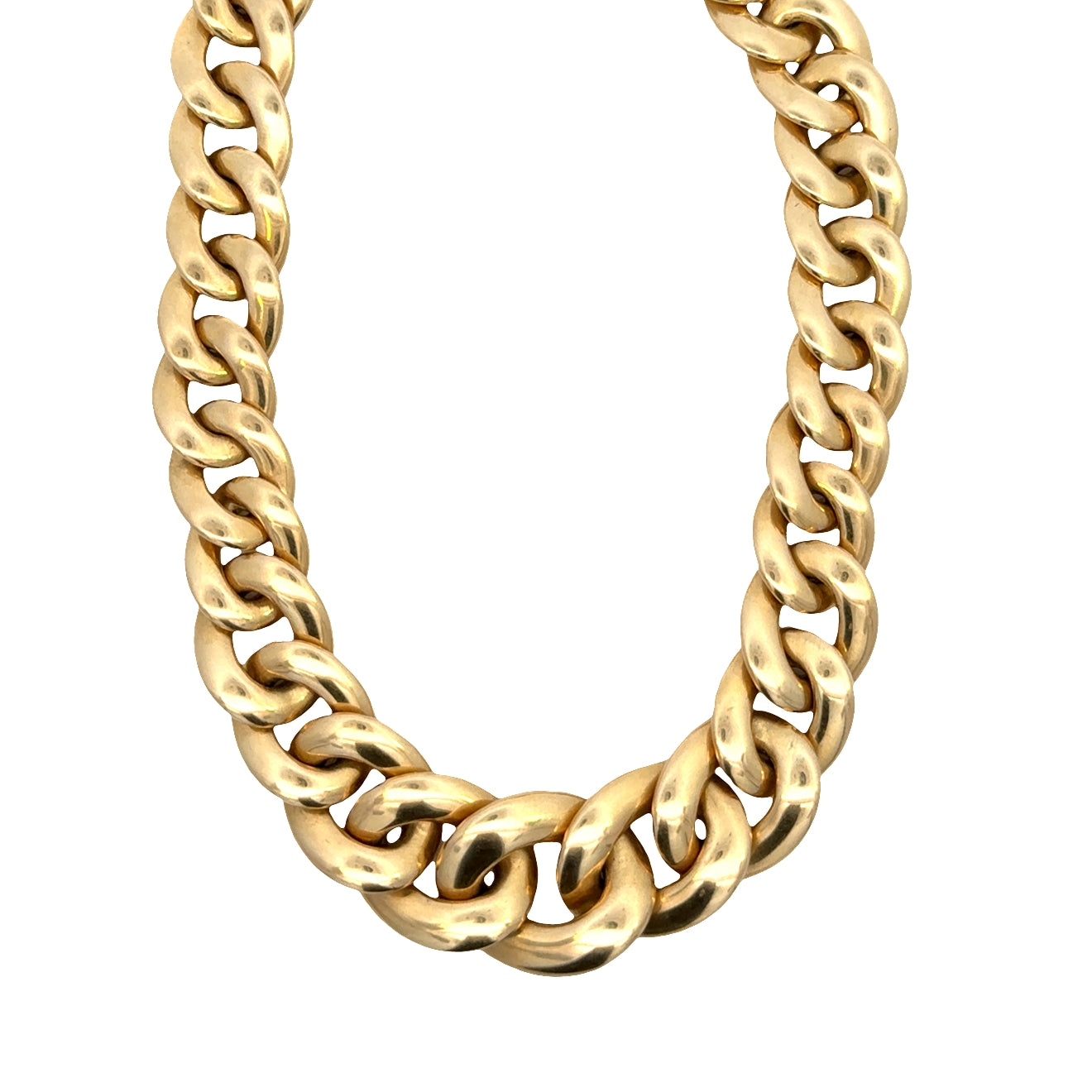 14K Yellow Gold Vintage Chunky Chain Necklace