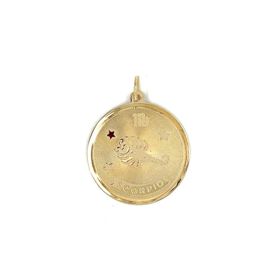 14k Gold Yellow Vintage Scorpio Zodiac  Charm