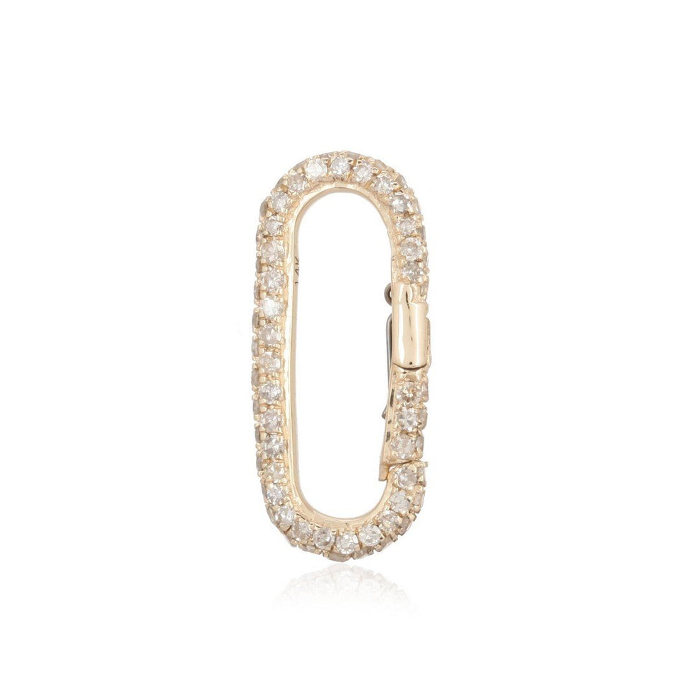 Diamond Push-in Clasp 14k Gold