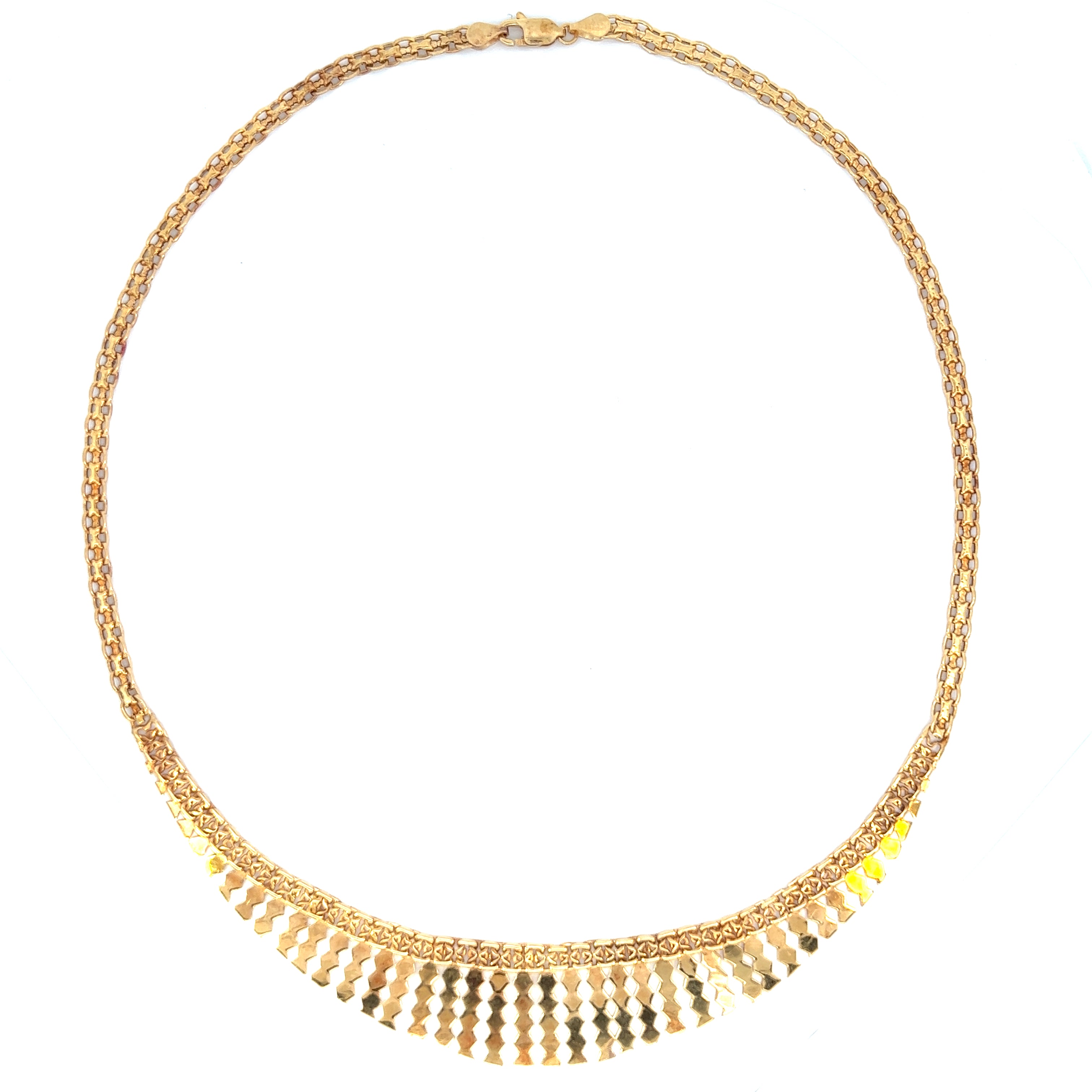 14k Gold Vintage Fringe  Necklace