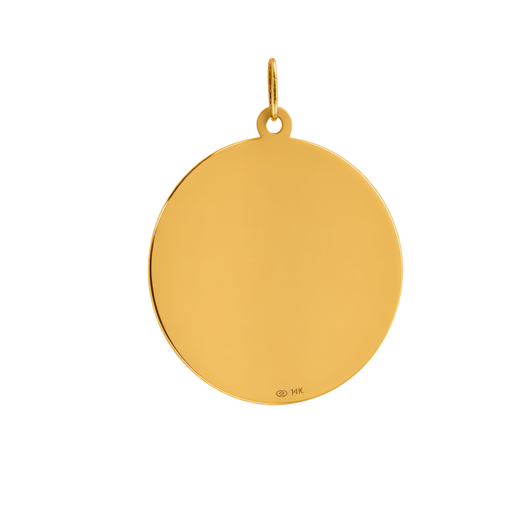 14k Yellow Gold Vintage Virgo with Stars Zodiac Charm
