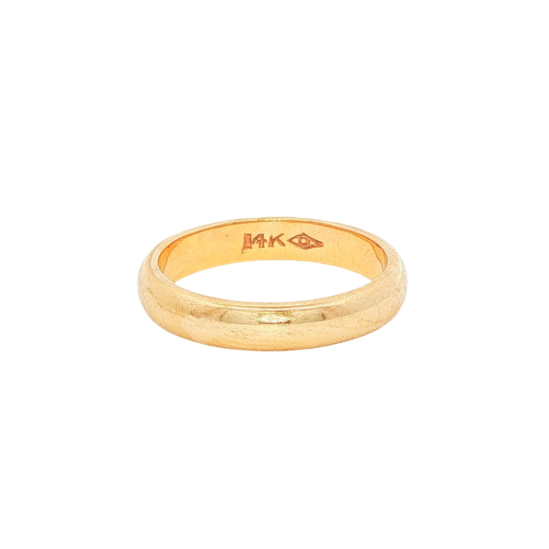 14k Yellow Gold Dome Band Stack Ring