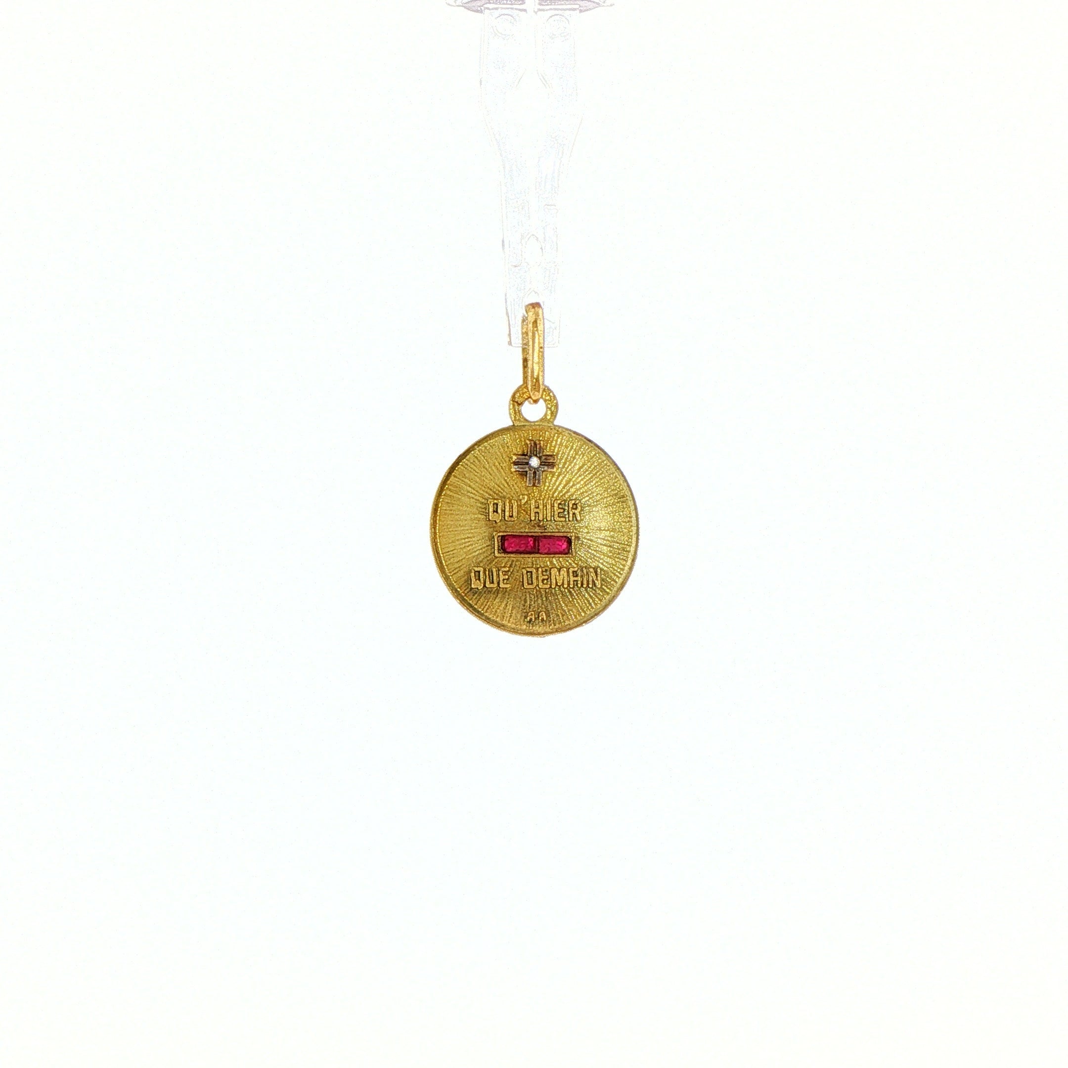 18k Yellow Gold Vintage Mini French Love Charm