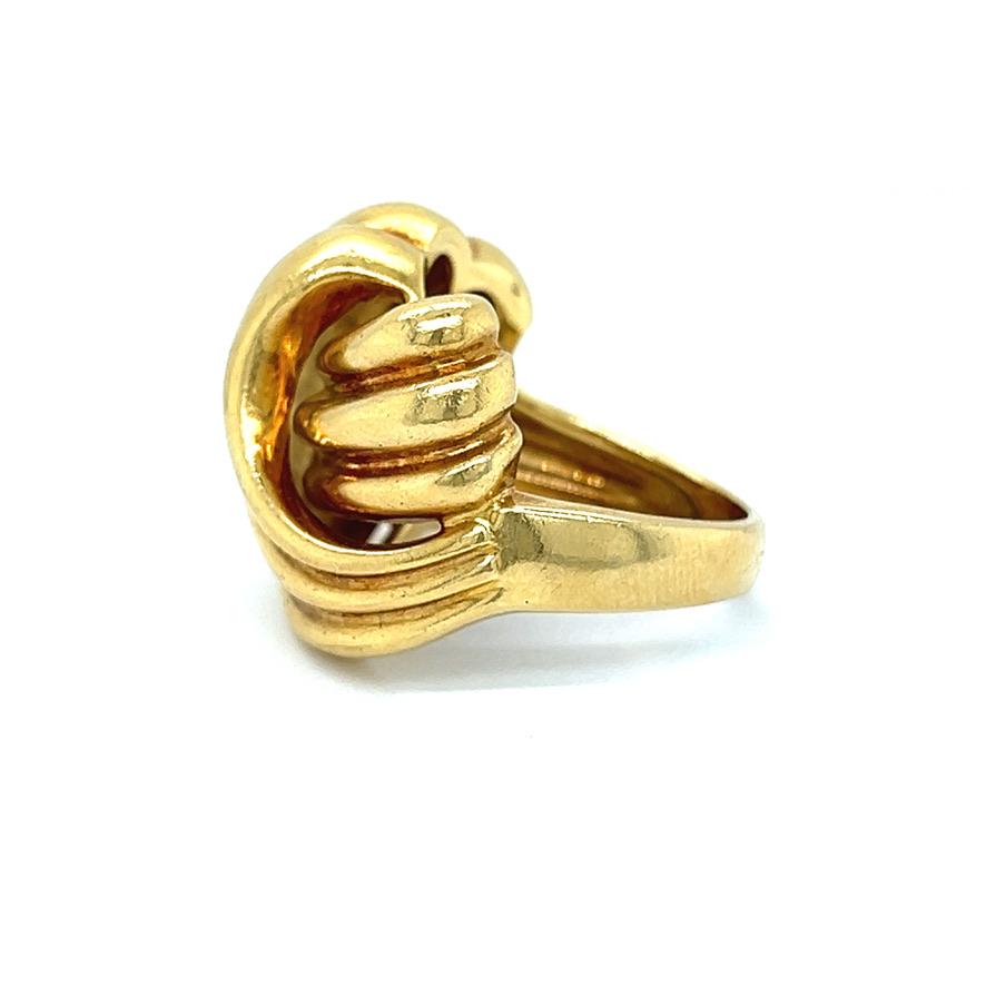 Vintage Swirl 18k Gold Ring