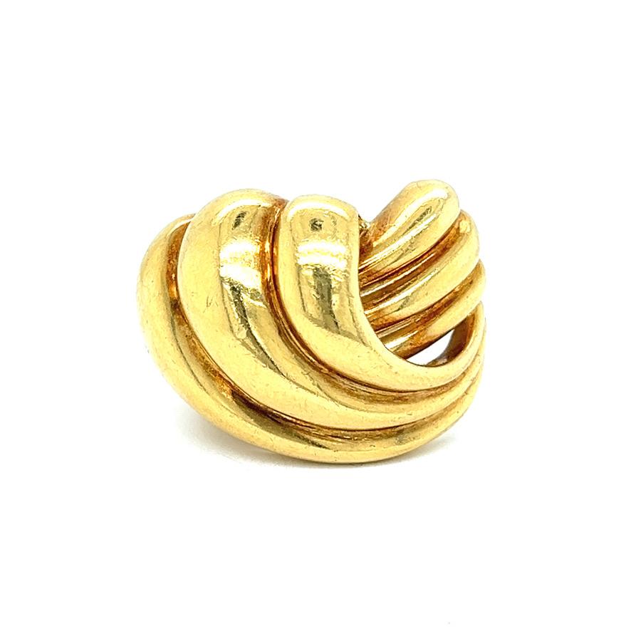 Vintage Swirl 18k Gold Ring