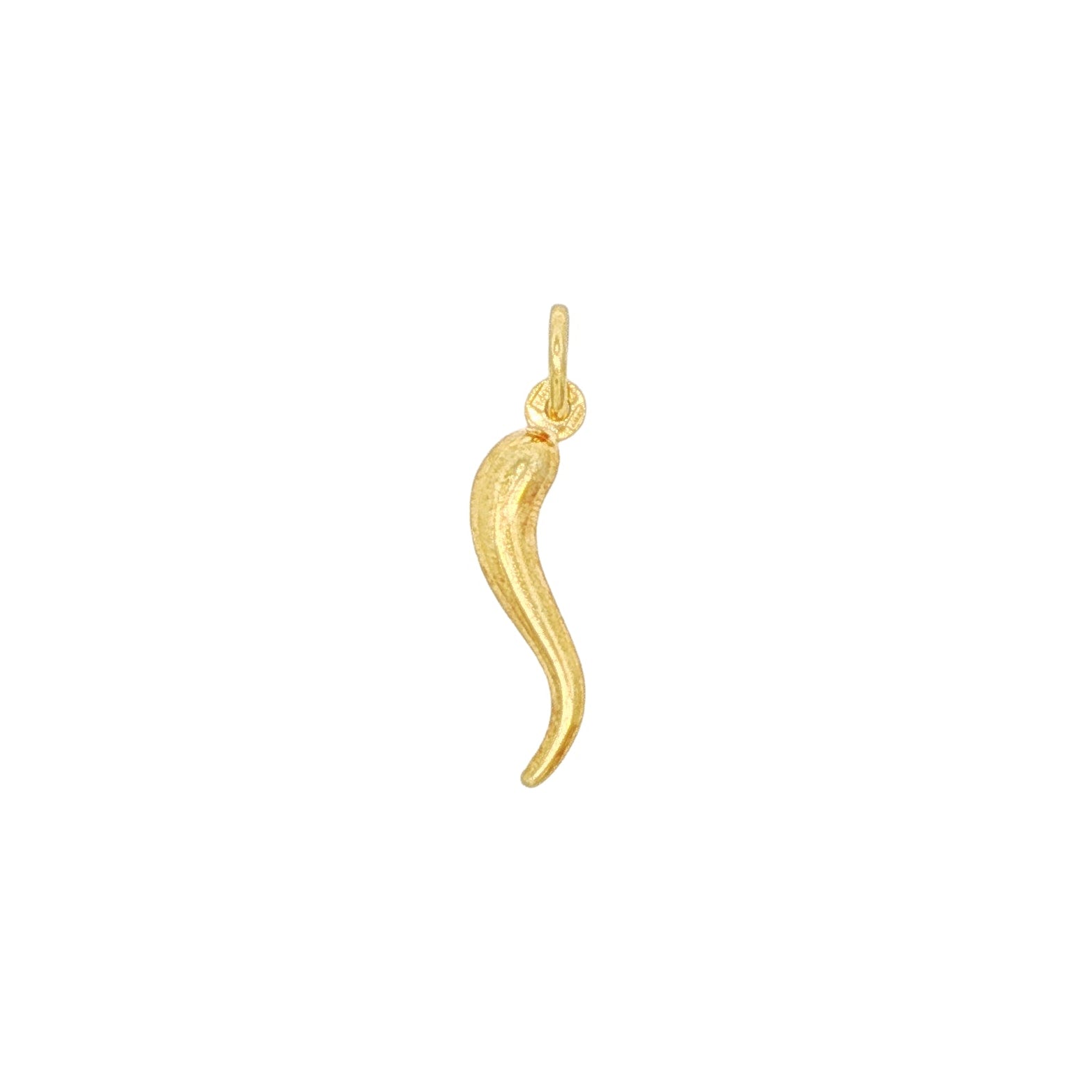 14k Yellow Gold Vintage Italian Horn Cornicello Charm