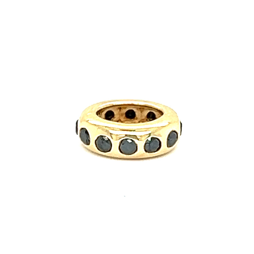 Large Gemstone Rondel Spacer 14k Charm