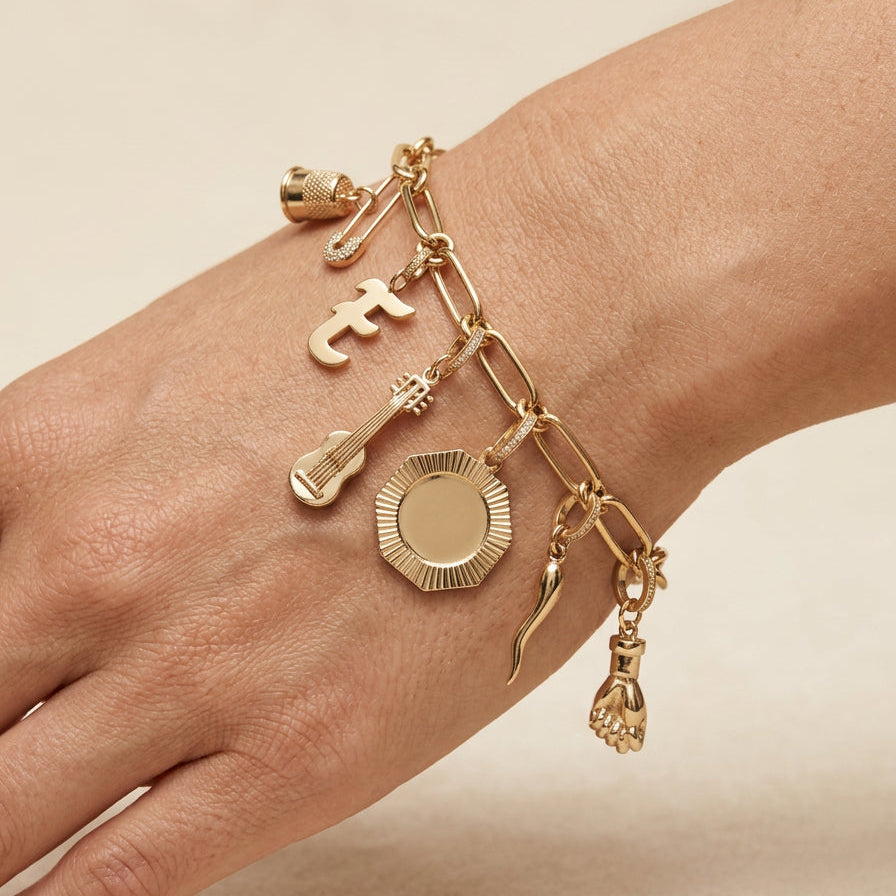 14k Yellow Gold Vintage Figa Hand Charm