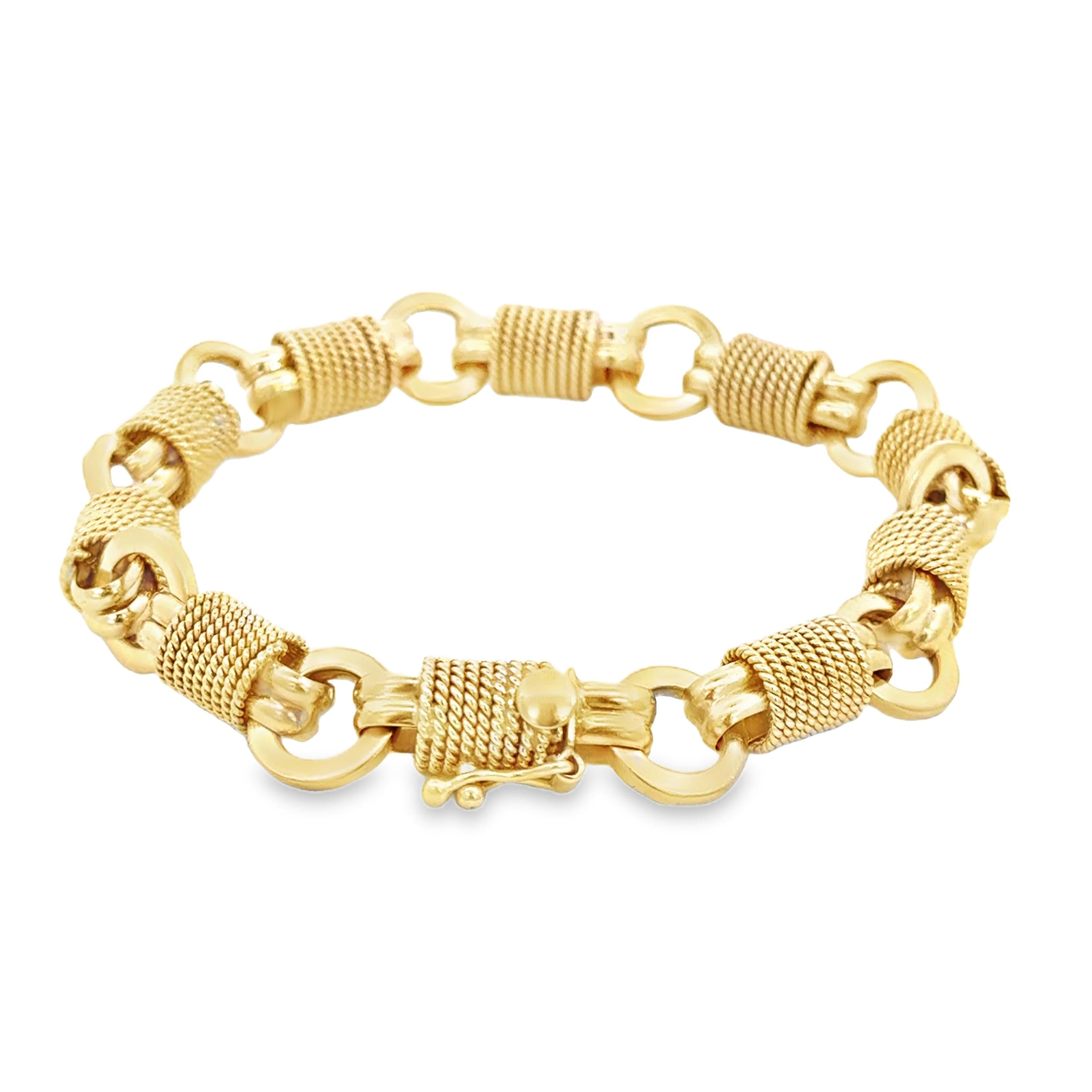 Vintage 14K Gold Rope Knot Bracelet