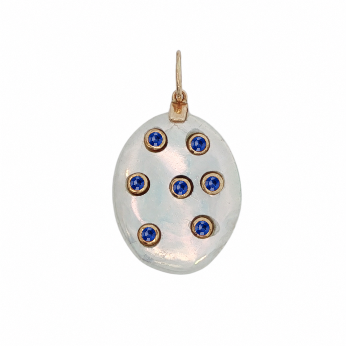 14k Yellow Gold Pearl Gemstone Charm