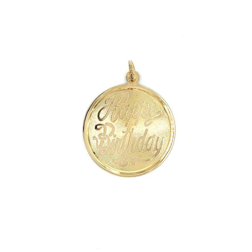 Vintage "Happy Birthday" 14k Gold Charm