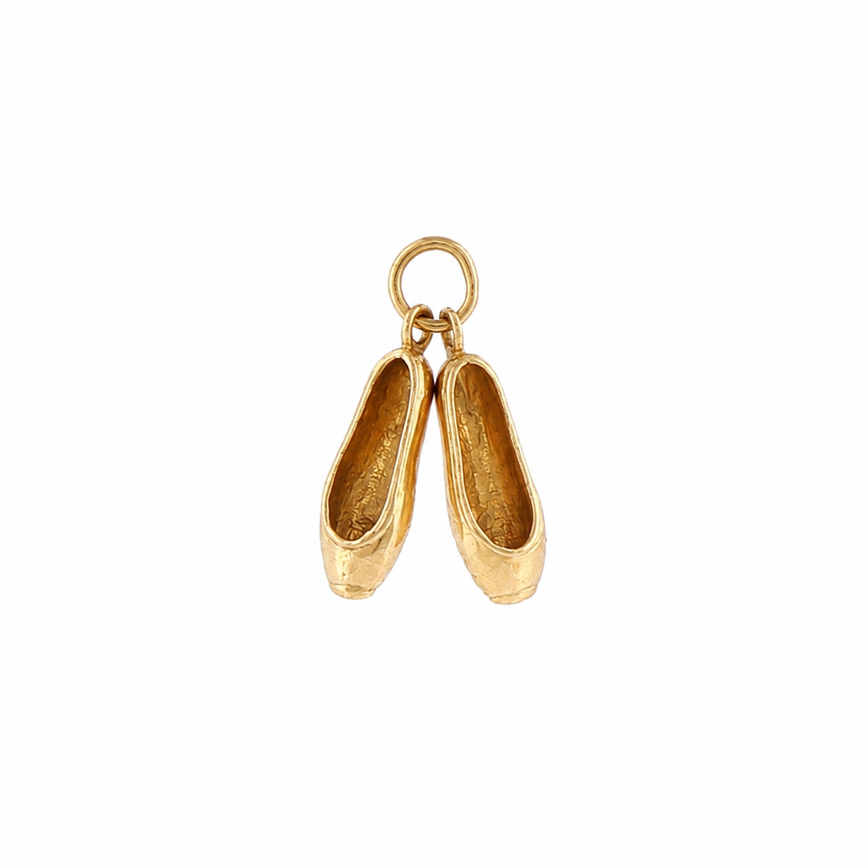 14K Yellow Gold Vintage 1960s Ballet Flats Charm