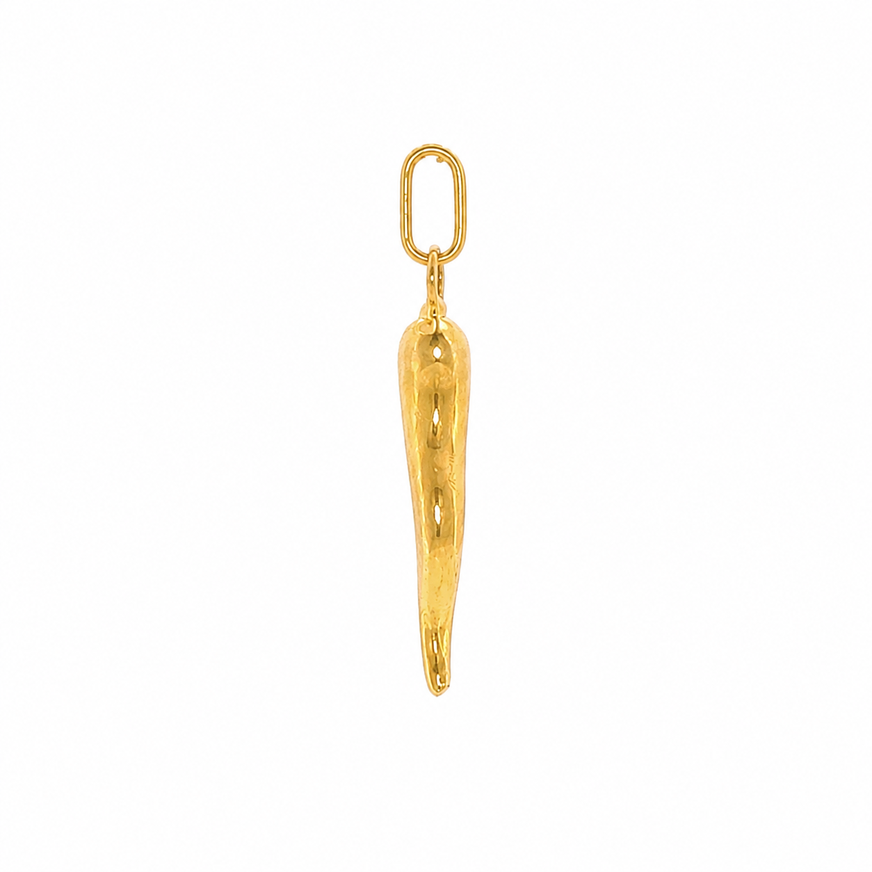 18k Yellow Gold Vintage Mini Italian Horn Charm
