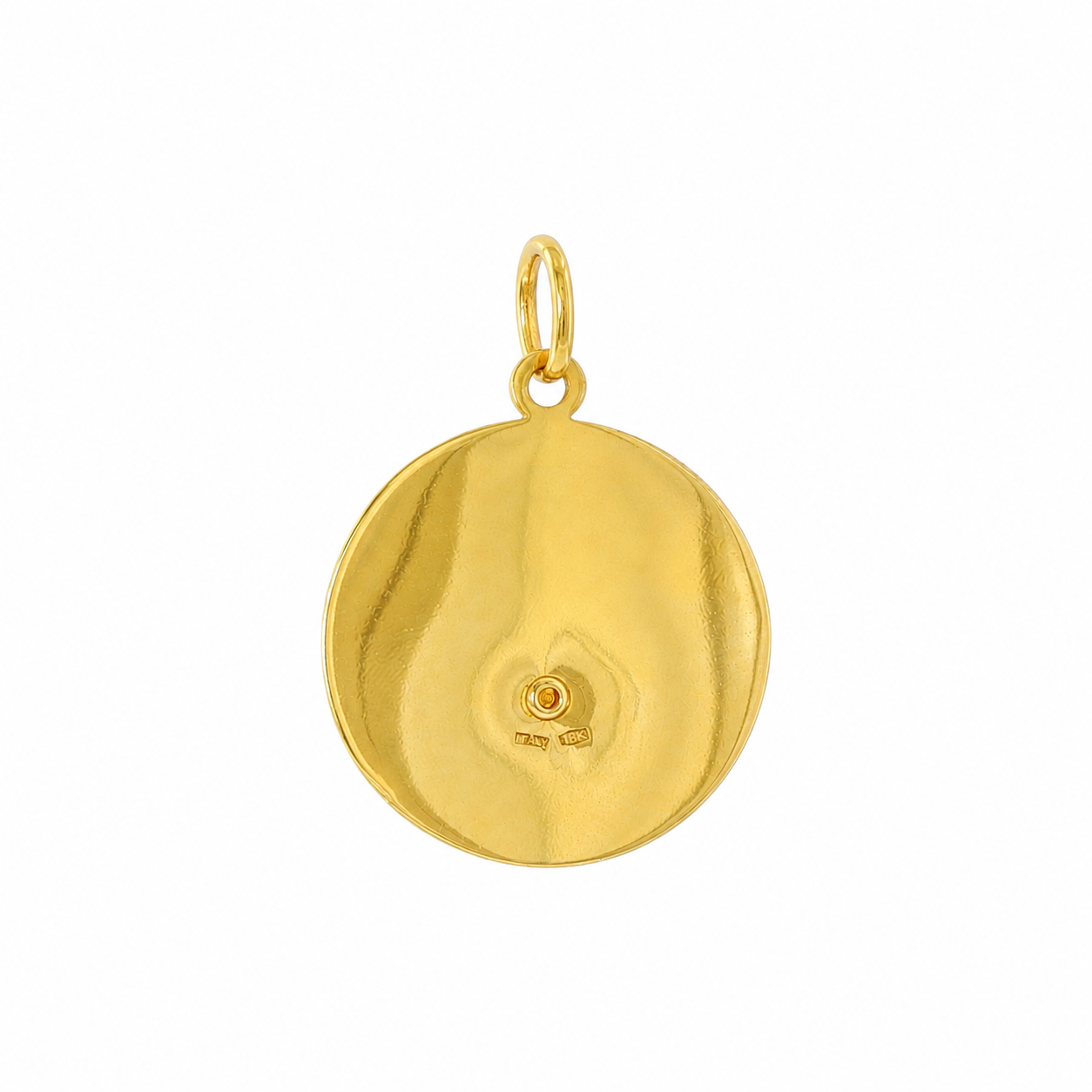 18k Yellow Gold Vintage Nefertiti Relief Medallion Pendant