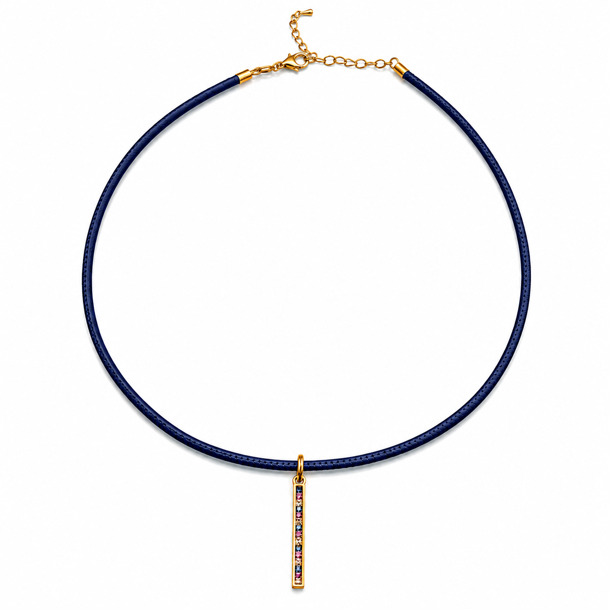 14k Yellow Gold Thin 2mm Leather Cord