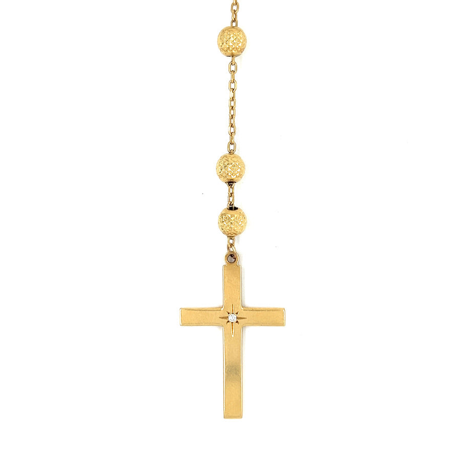 Vintage Rosary Cross 14k Gold Chain