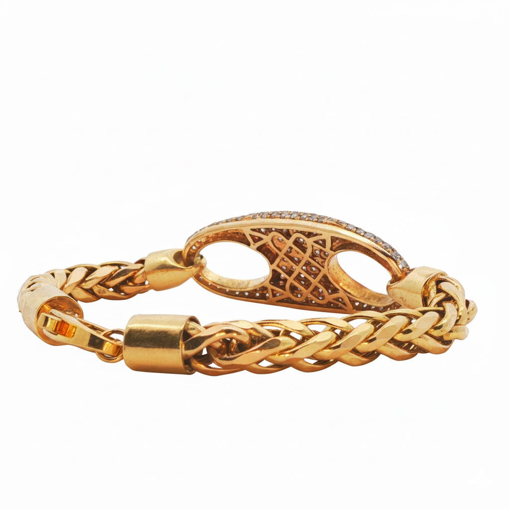14k Yellow Gold Diamond Bracelet