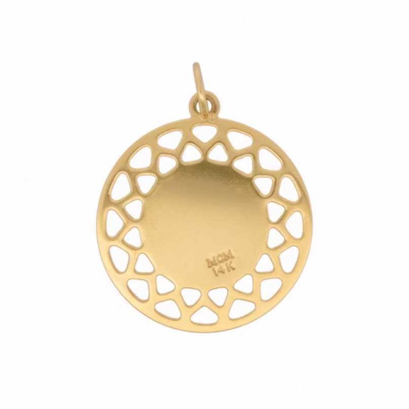 14k Yellow Gold Vintage Mother Charm