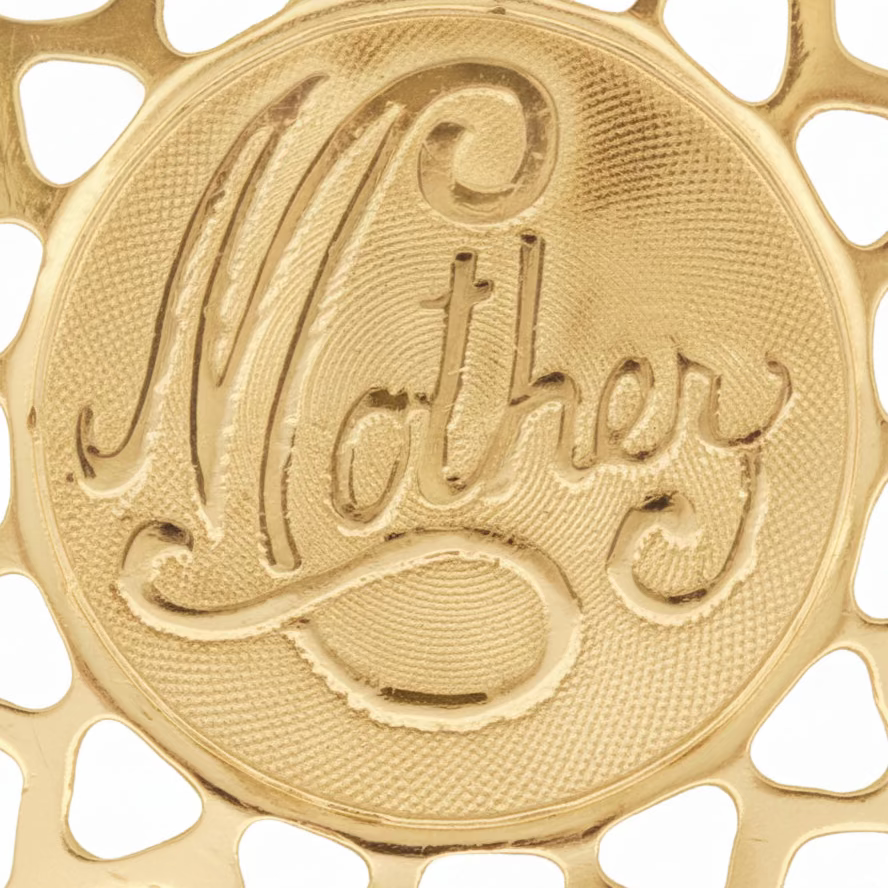 14k Yellow Gold Vintage Mother Charm