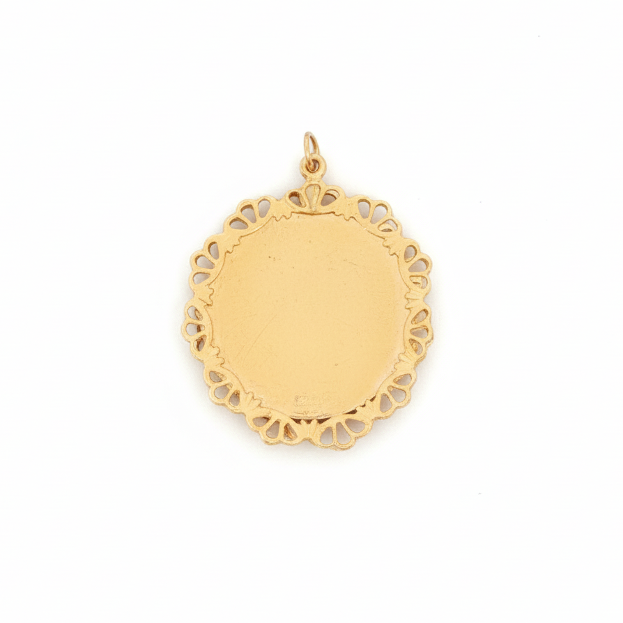 14k Yellow Gold Ruby Good luck Horse Shoe Charm