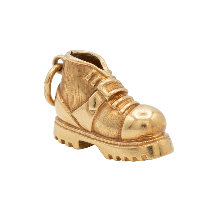 14k Yellow Gold Hiking Boot Charm