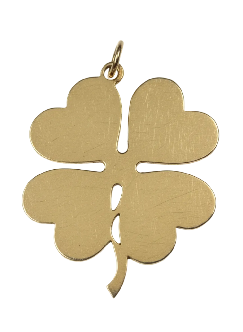 14k Yellow Gold Clover Charm
