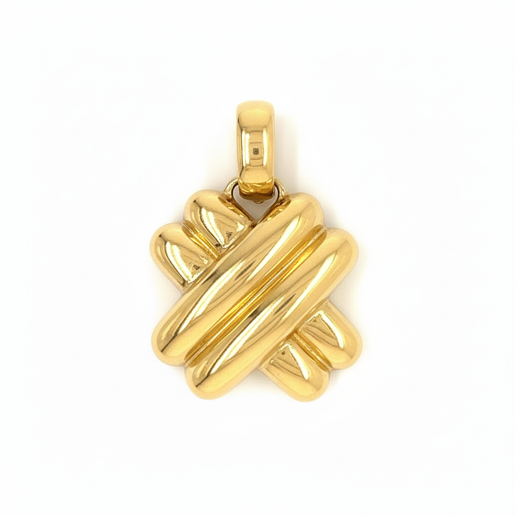 Vintage Geometric 14k Gold Pendant