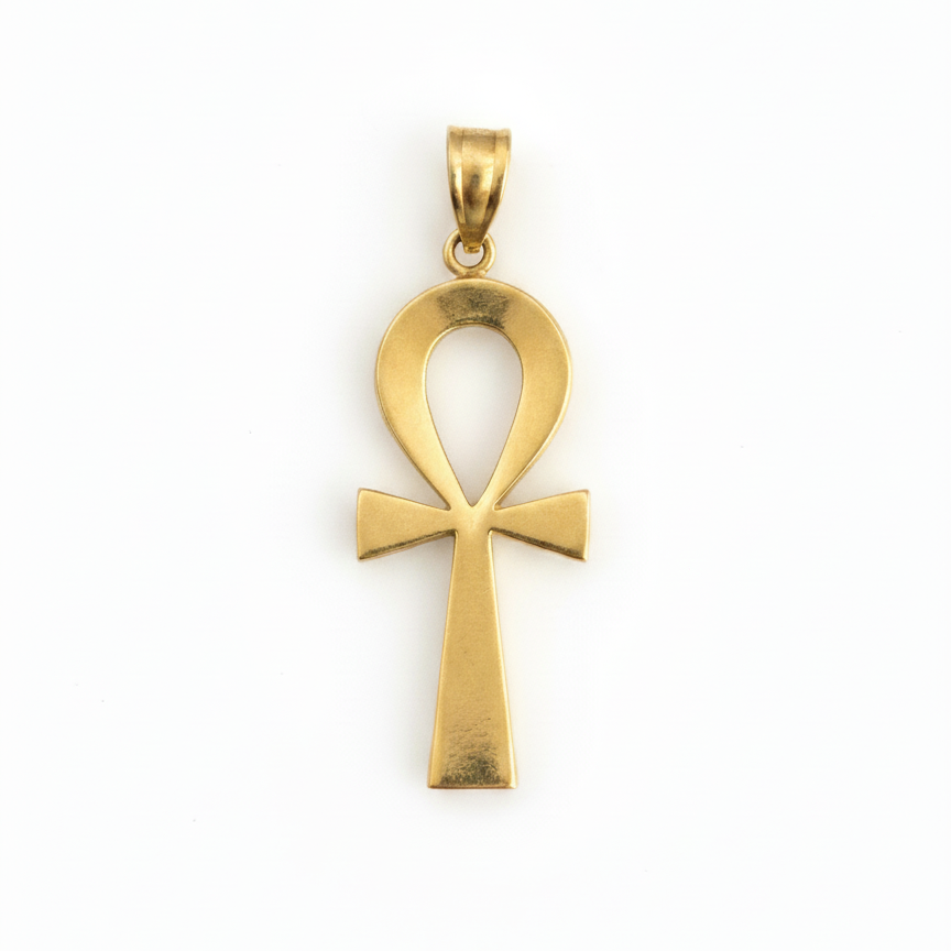 18K Yellow Gold Vintage Cross Charm