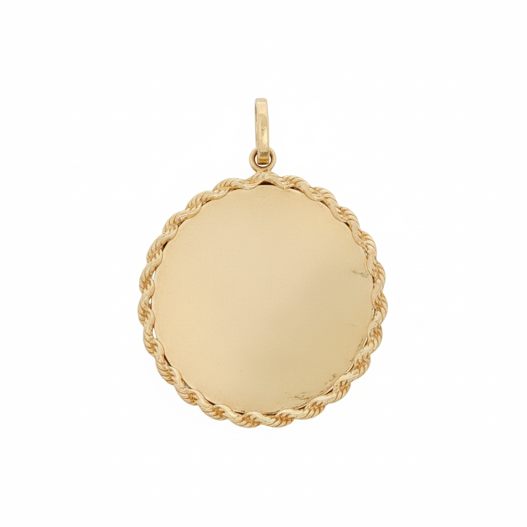 14k Yellow Gold Diamond Flower Charm Pendant