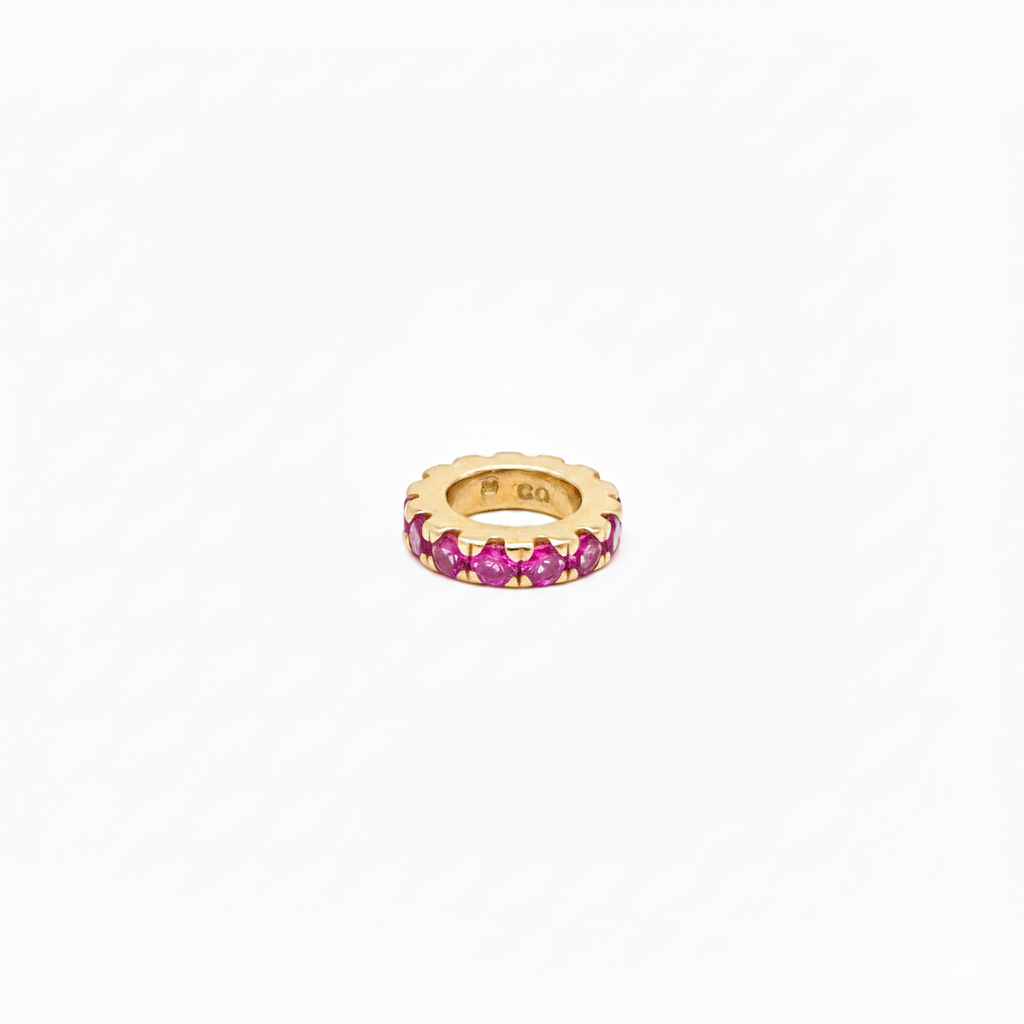 14K Yellow Gold Gemstone Rondelle Spacer