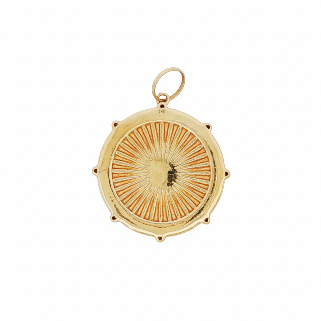 14k Yellow Gold Onyx Diamond Snake Charm