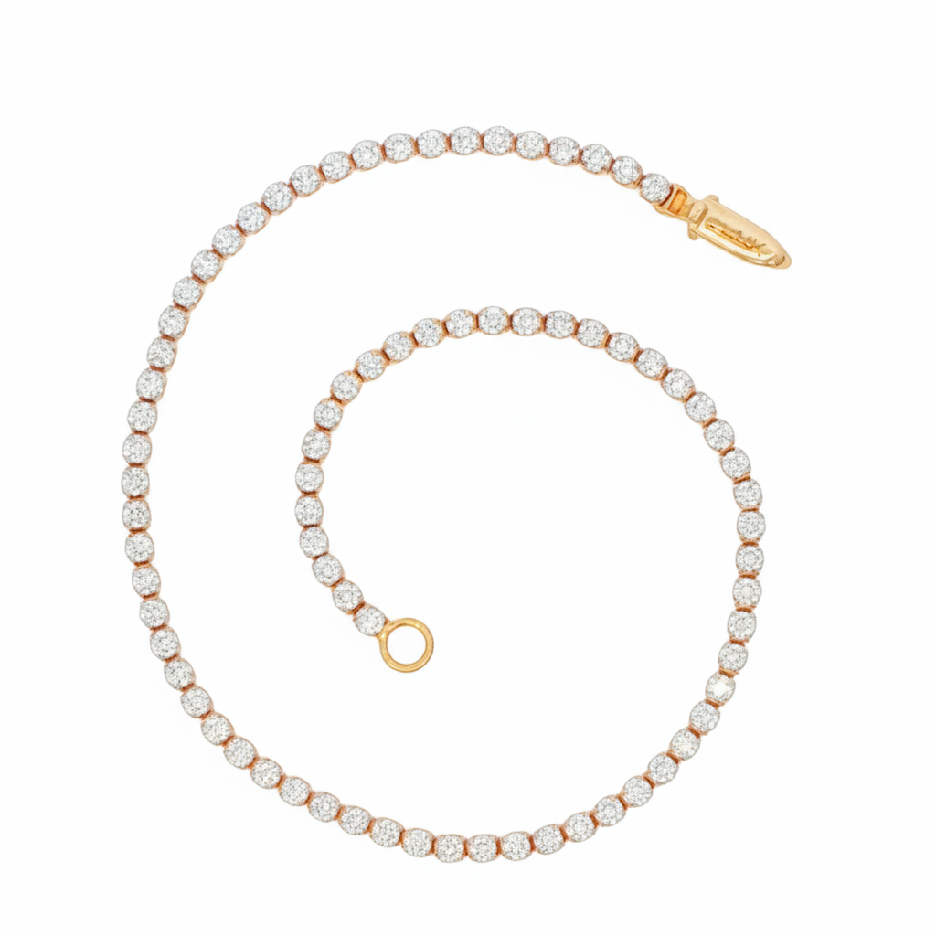 14k Yellow Gold 2 carat Natural Diamond Tennis Bracelet