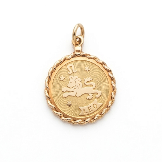 14k Yellow Gold Leo Charm