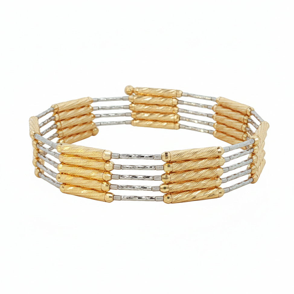 18k Yellow and White Gold Magnetic Chain