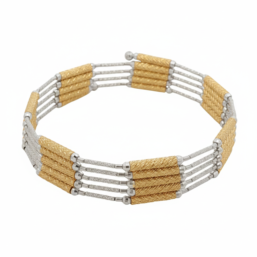 18k Yellow and White Gold Magnetic Chain