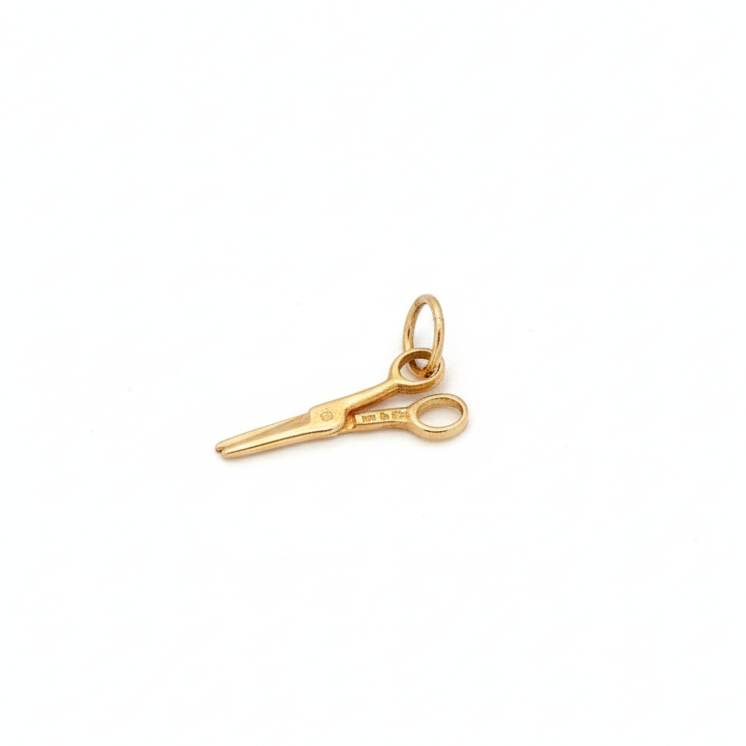 14k Yellow Gold Scissor Charm