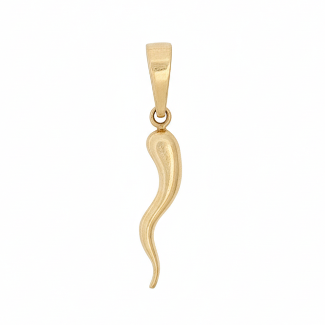 14k Yellow Gold Vintage Italian Horn Charm
