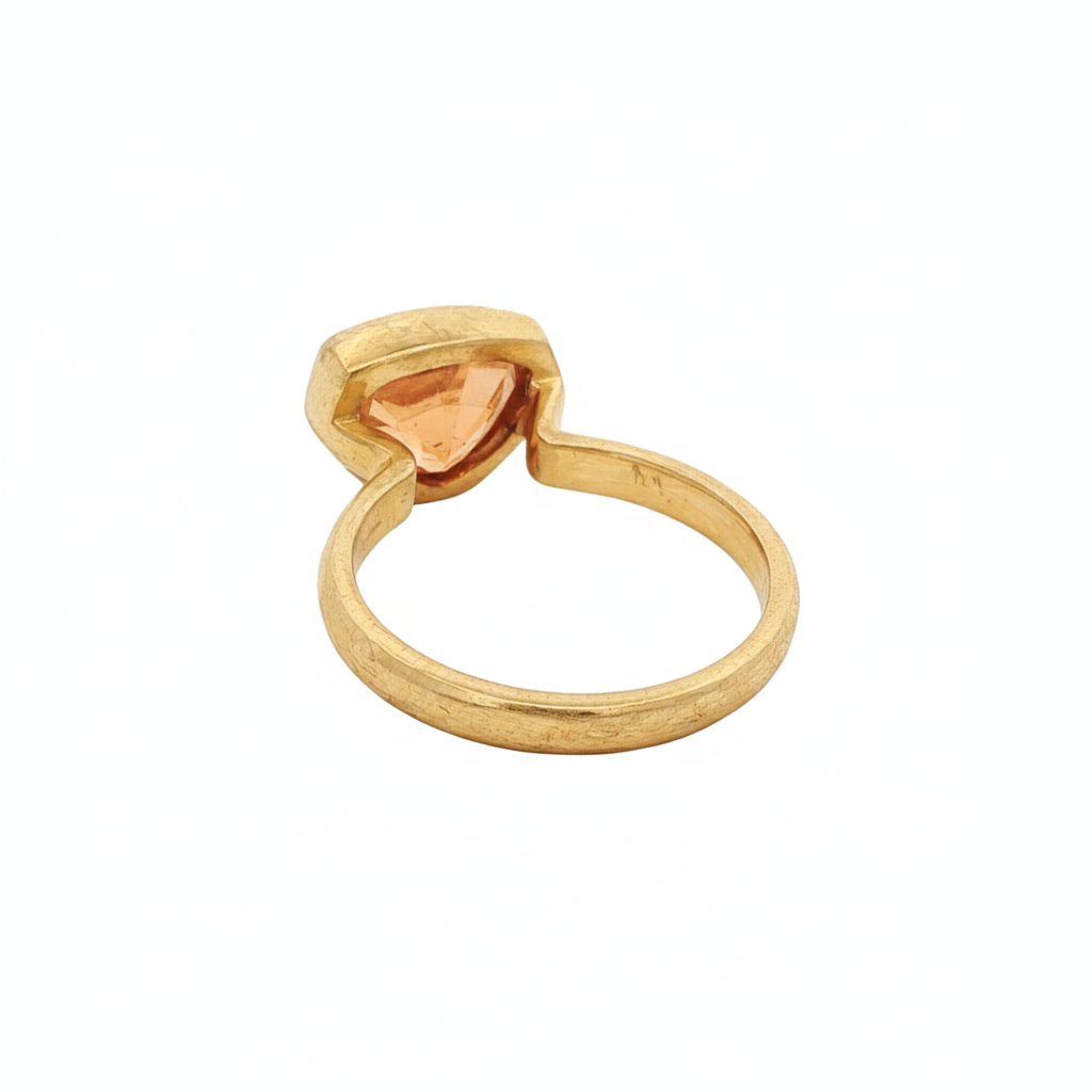 22k Yellow Gold Orange Spessartite Garnet